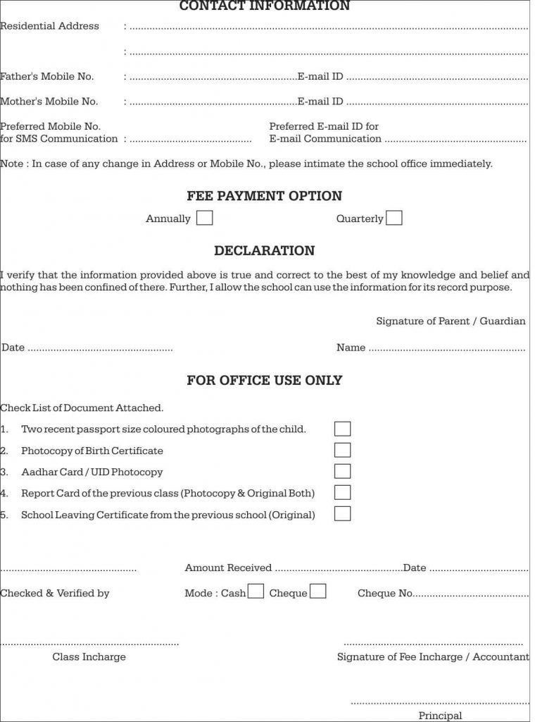 Admission Form-2